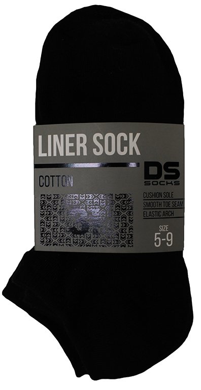 DS Sock Cushion Sole Liner 3pk - Black