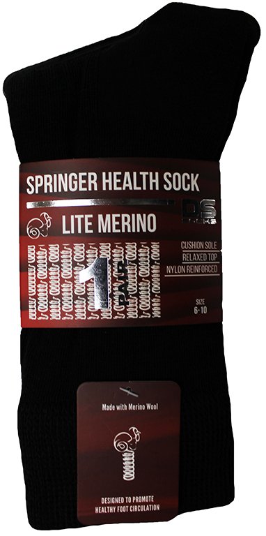 DS Springer Merino Lite Dress Socks - Black