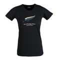 Global Culture White Wine Fern Womens Tee - Black