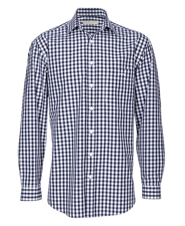 RMW Collins L/S Shirt - Navy/White