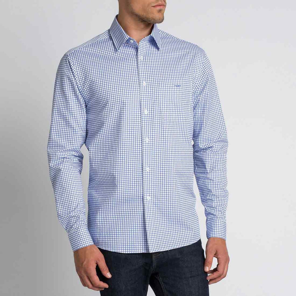RMW Collins L/S Shirt - White/Blue