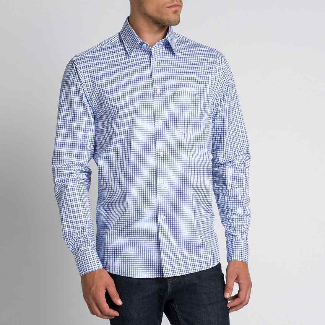 RMW Collins L/S Shirt - White/Blue
