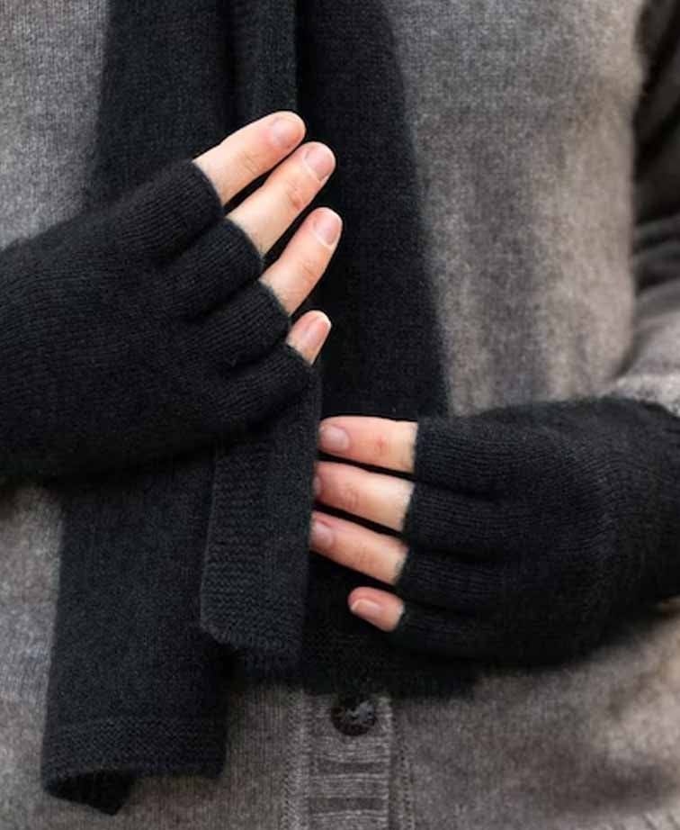 Noble Wilde Gloves Fingerless - Black