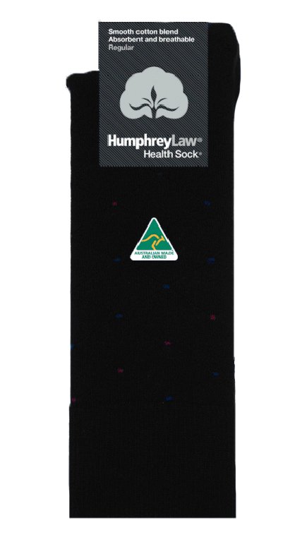 Humphrey Law Health Sock Cotton Patterned - Black
