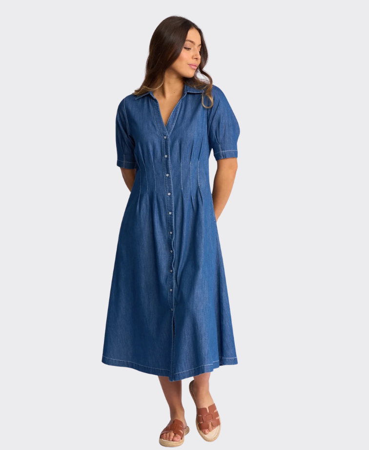 Vassalli Dress Addie Button Up with Pockets