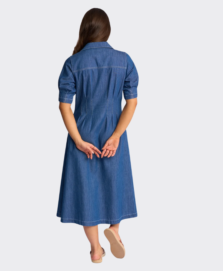 Vassalli Dress Addie Button Up with Pockets