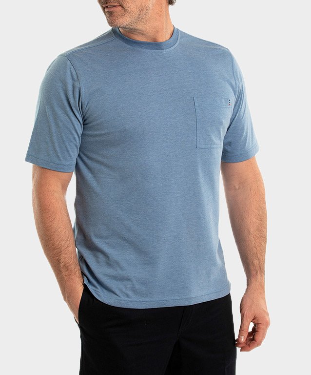 Breakaway Tee Kinnersly Crew - Lt Blue Marle