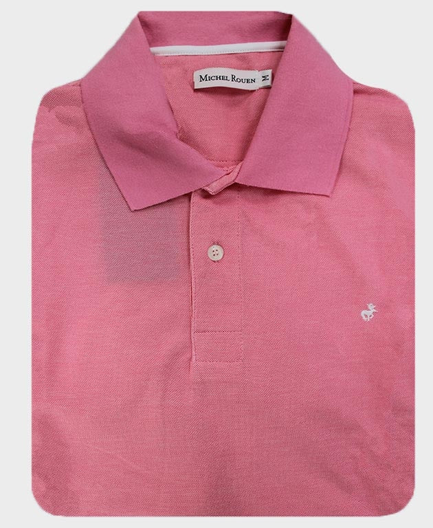 Michel Rouen Polo Pique Plain - Rose