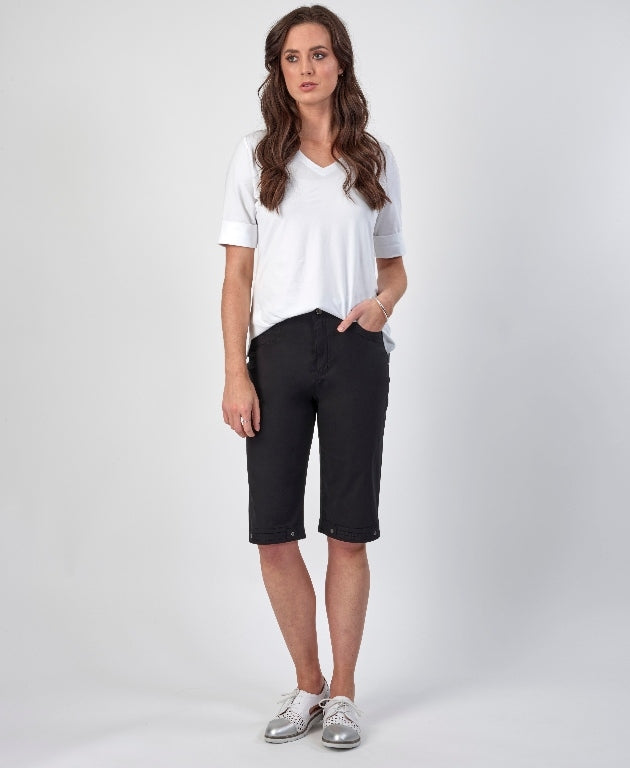 Vassalli Short Long Poplin - Black
