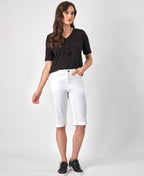 Vassalli Short Long Poplin - White