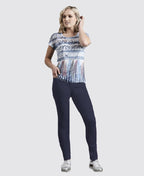 Vassalli Jean Basket Weave Skinny Leg - Indigo Denim