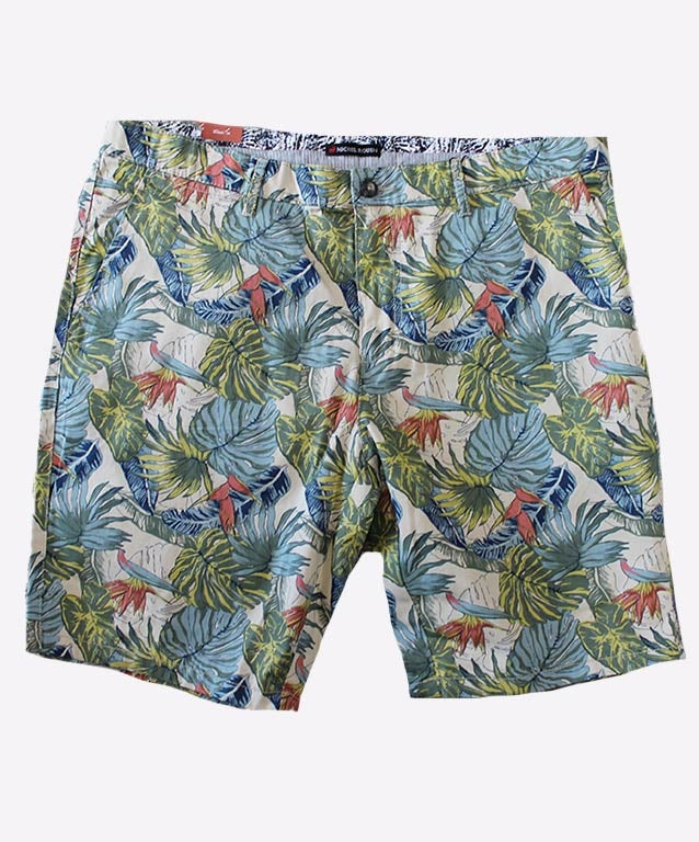 Michel Rouen Shorts Soft Wash Floral - Beige