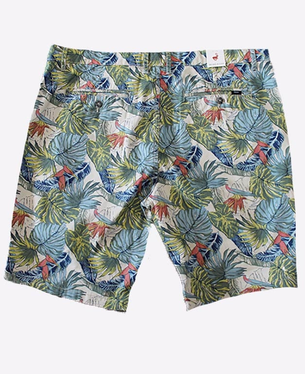 Michel Rouen Shorts Soft Wash Floral - Beige