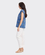Orientique Top Rolled Neckline Avignon