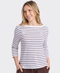 Elm Top Coral Dust Waffle Knit