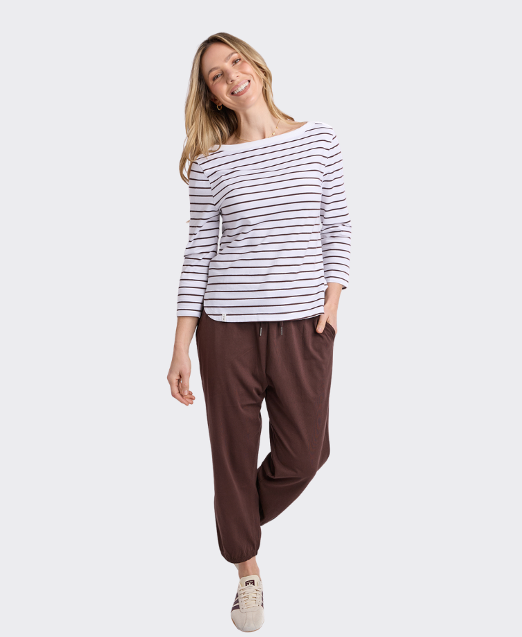 Elm Top Coral Dust Waffle Knit