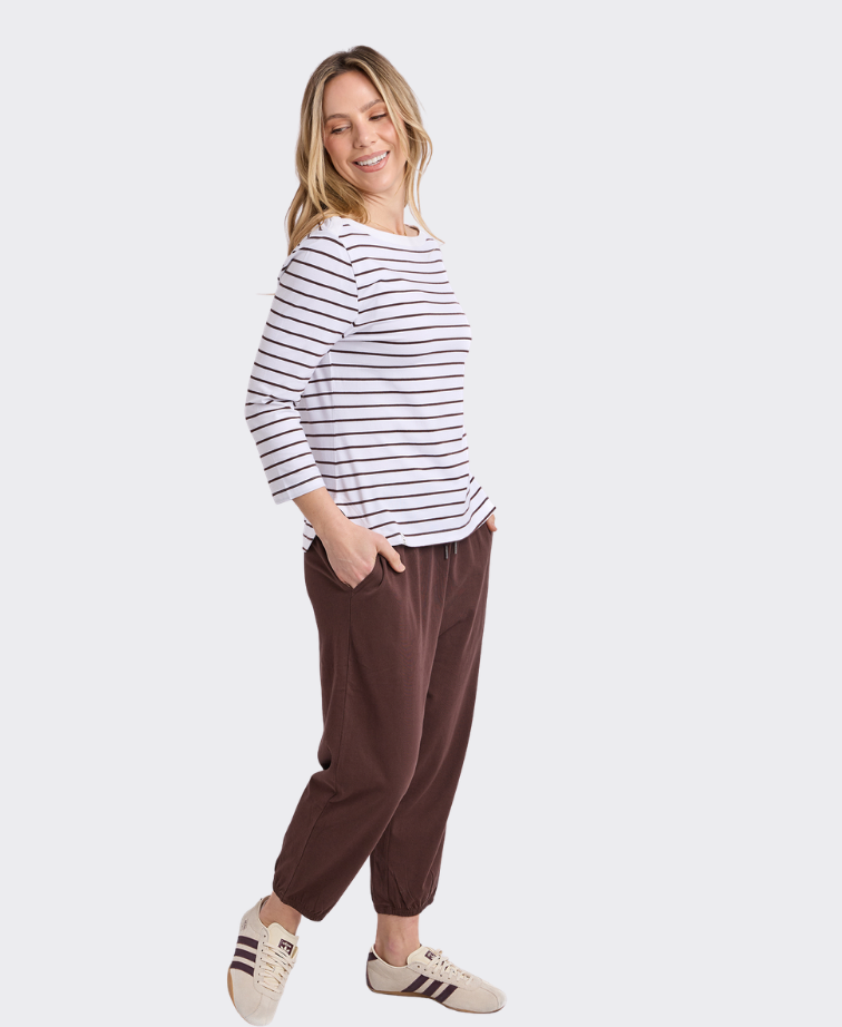 Elm Top Coral Dust Waffle Knit