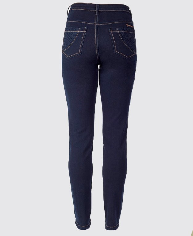 Vassalli Jean Basket Weave Skinny Leg - Indigo Denim