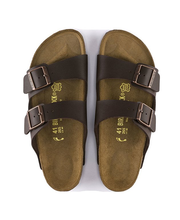 Birkenstock Arizona Birko-Flor Dark Brown Regular - Dark Brown