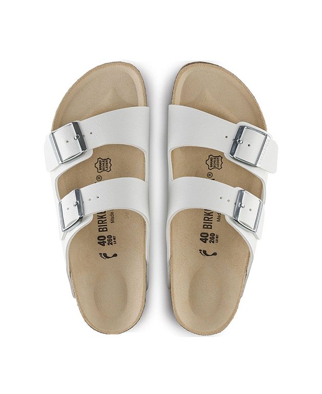 Birkenstock Arizona Birko-Flor White Narrow - White