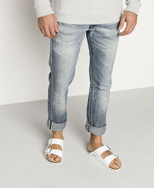 Birkenstock Arizona Birko-Flor White Narrow - White