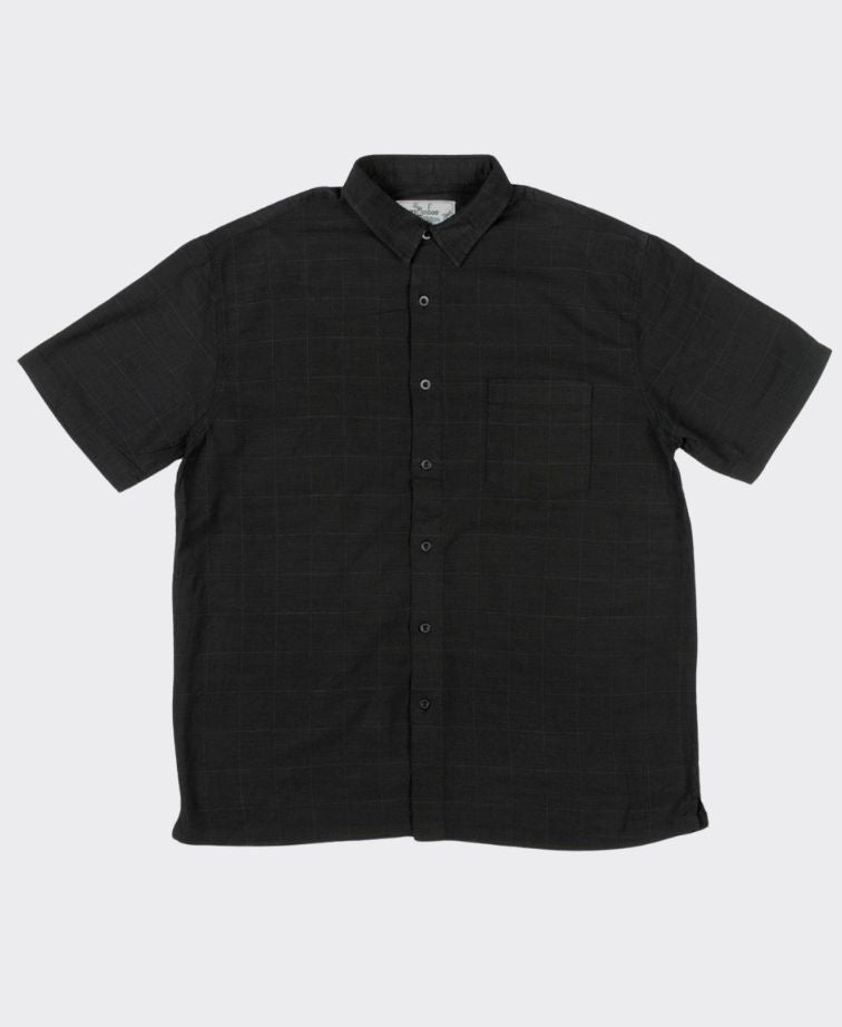 Kingston Grange Shirt S/S Bamboo Black - Black