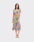 Orientique Dress Godet Sur Mer