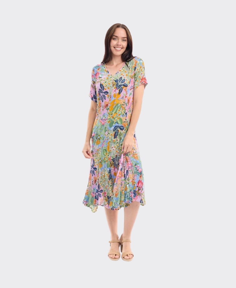 Orientique Dress Godet Sur Mer
