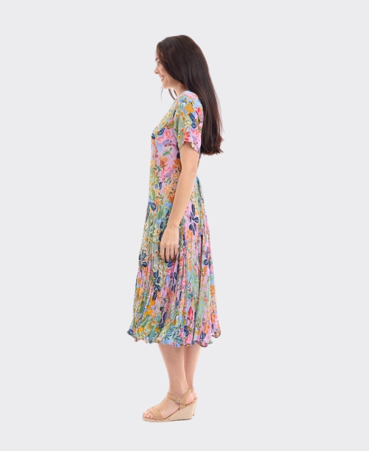 Orientique Dress Godet Sur Mer