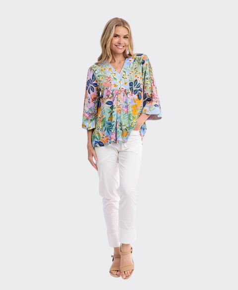 Orientique Top V-Neck Sur Mer