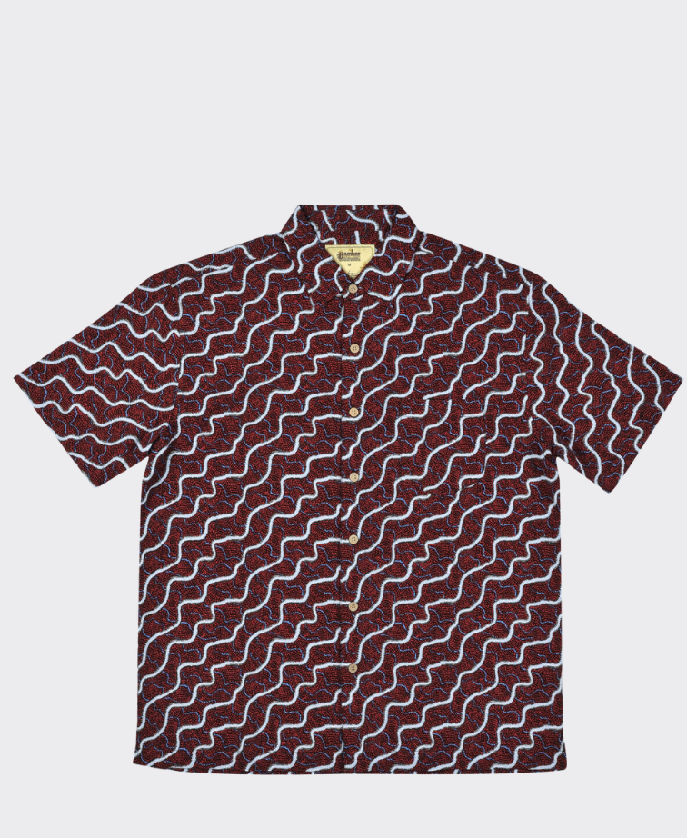 Kingston Grange Shirt S/S Bamboo Snake Dreaming