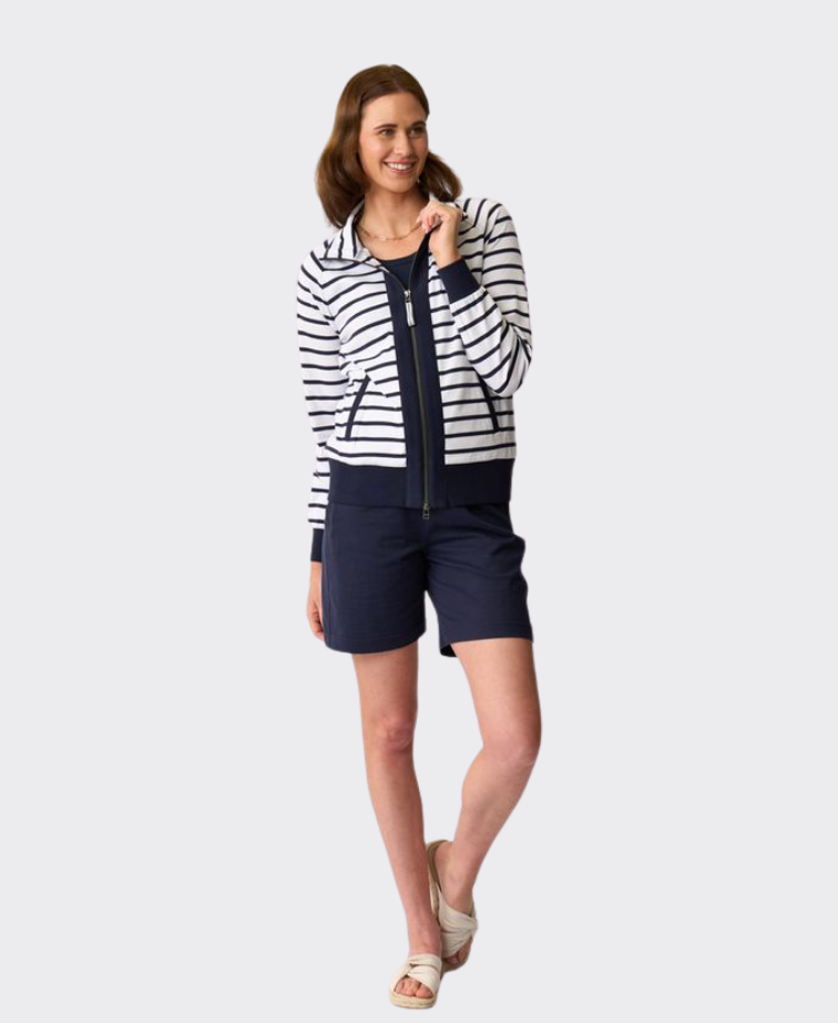Charlie Jane Sweater Stripe Featherson Zip
