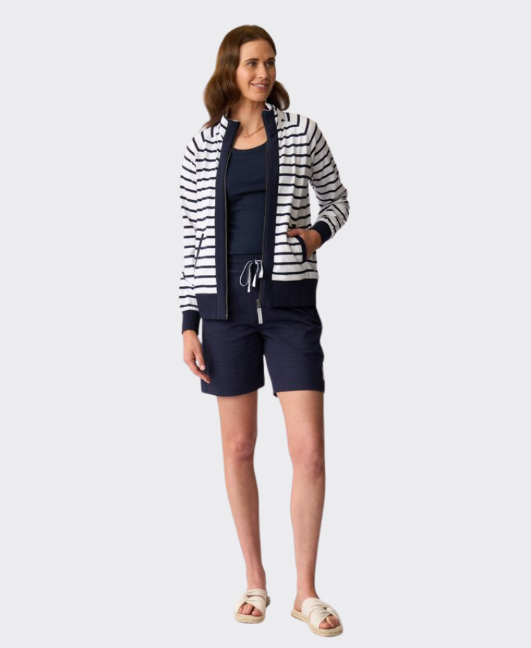 Charlie Jane Sweater Stripe Featherson Zip