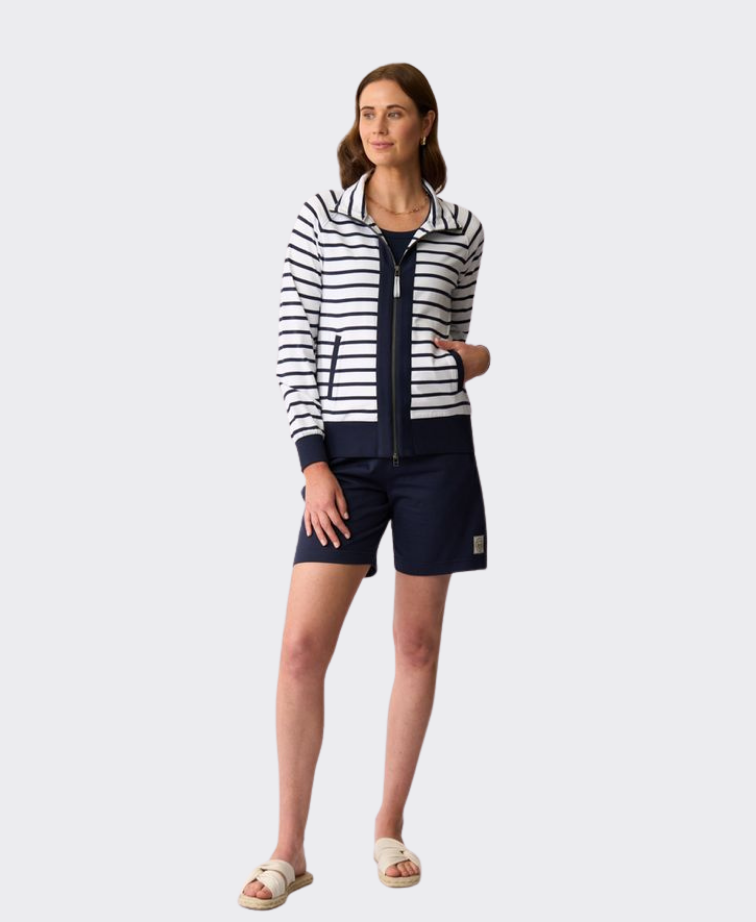 Charlie Jane Sweater Stripe Featherson Zip