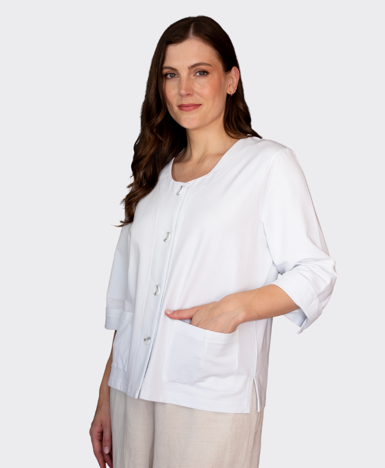 White On Black Jacket Lightweight