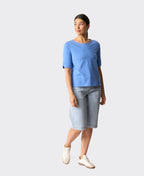 Esplanade Top Wide Neck Elbow Sleeve