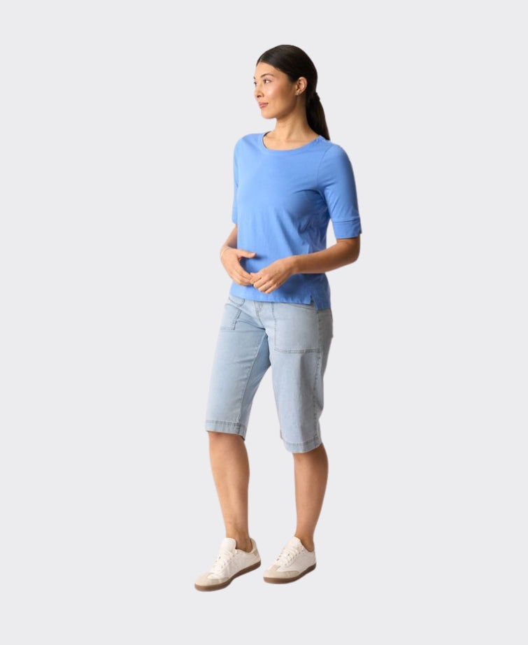 Esplanade Top Wide Neck Elbow Sleeve