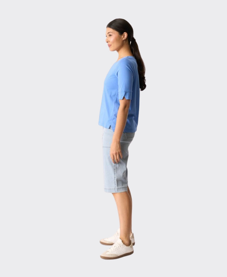 Esplanade Top Wide Neck Elbow Sleeve