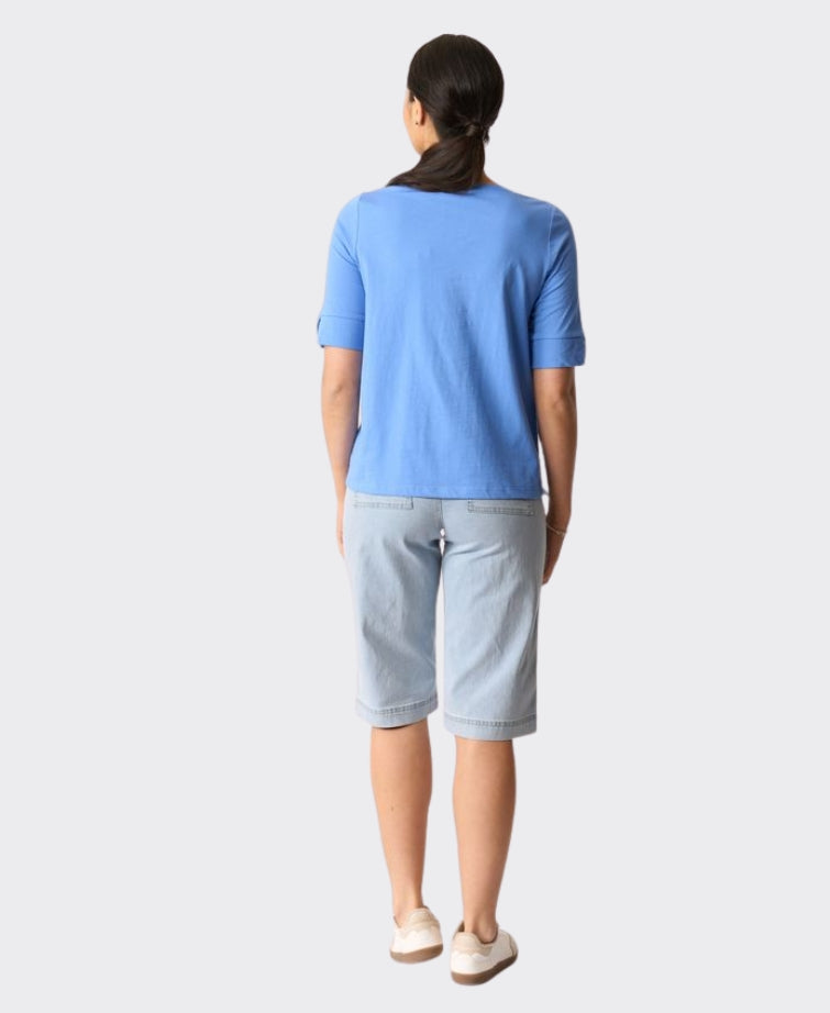 Esplanade Top Wide Neck Elbow Sleeve
