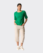 Esplanade Top Wide Neck Elbow Sleeve