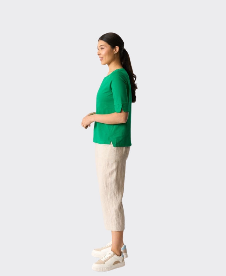 Esplanade Top Wide Neck Elbow Sleeve