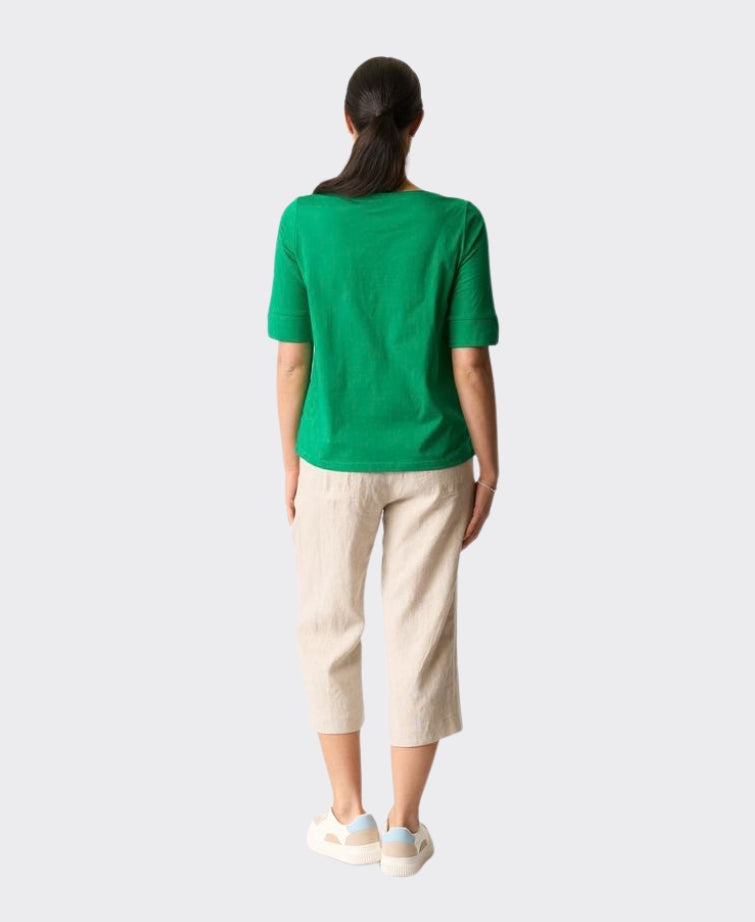 Esplanade Top Wide Neck Elbow Sleeve
