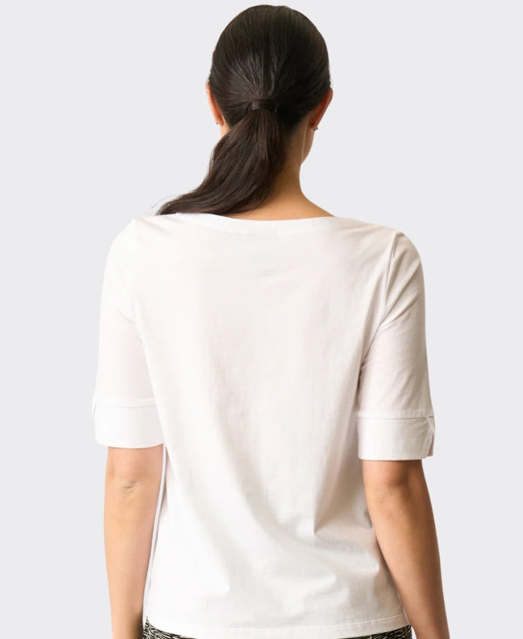 Esplanade Top Wide Neck Elbow Sleeve