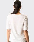Esplanade Top Wide Neck Elbow Sleeve