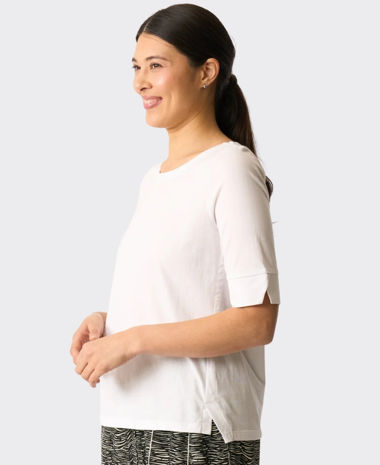 Esplanade Top Wide Neck Elbow Sleeve