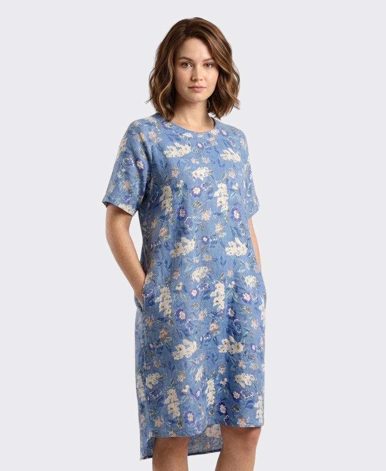Preen Dress Back Pleat Linen