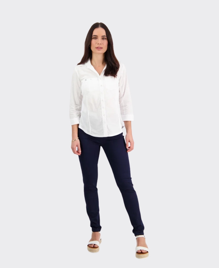 Vassalli Shirt Button Up Rib Panels