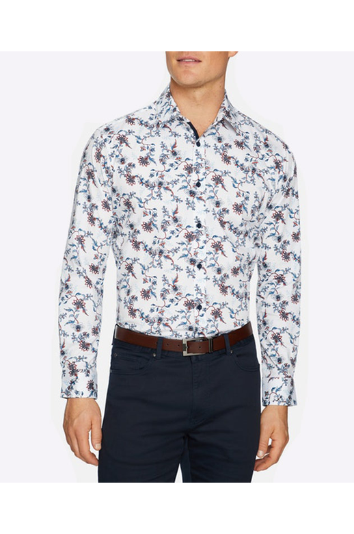 Tarocash Shirt L/S Anderson Stretch Print
