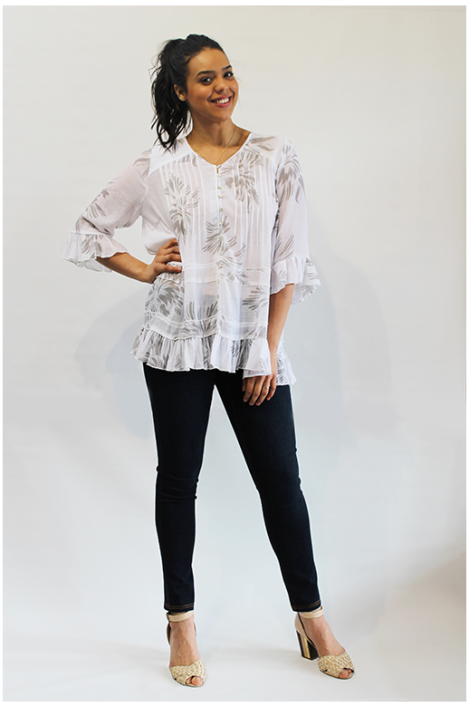 Clarity Shirt Ruffle Hem