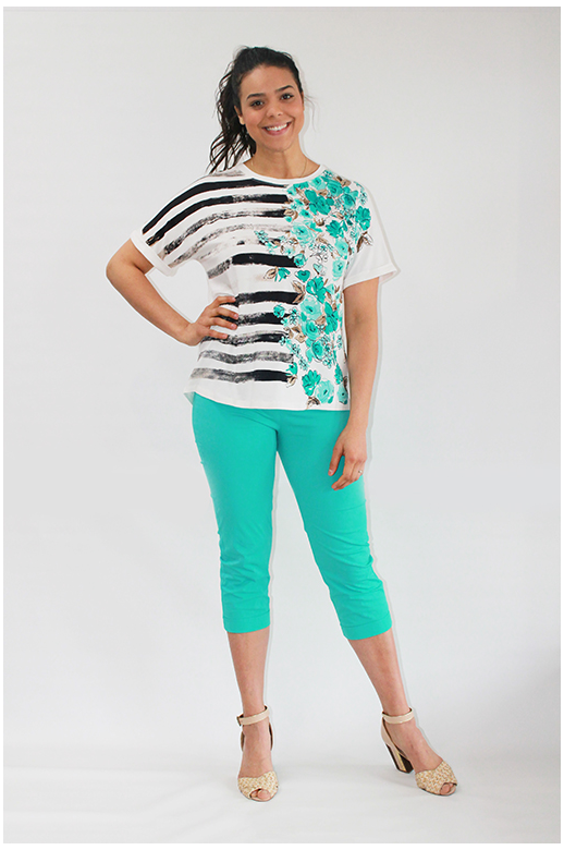 Clarity Tee Stripe Print